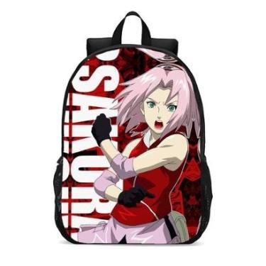 Imagem de MOCHILA ESCOLA INFANTIL JUVENIL ANIME NARUTO SAKURA-Unissex