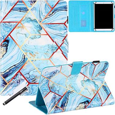 Imagem de GSFY Capa universal para tablet de 10 polegadas, design de mármore de poliuretano, capa carteira antiderrapante para iPad 9,7 10,5/Galaxy Tab 9,6-10,5/Fire HD 10/Lenovo/Huawei outro tablet de 9,6 a