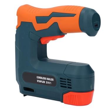 Imagem de Pistola de Grampo Sem Fio ABS Pistola de Pregos Com 3 Interruptores de Segurança e Porta de Carregamento USB para Artesanato Em Madeira, Decoração e Artesanato