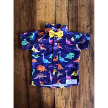 Imagem de Camisa Dinossauro Menino Infantil Social  Temática - DANY E DANY, Dino