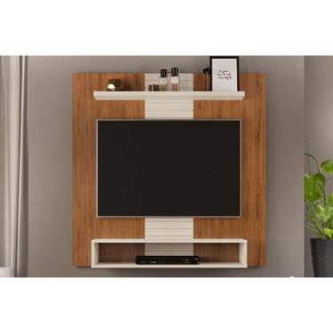 Imagem de Painel Home p/TV até 47 Polegadas Smart c/ Prateleira e Nichos 120x120