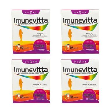 Imagem de Kit 4 Imunevitta Mulher De A A Zinco 60 Cápsulas.