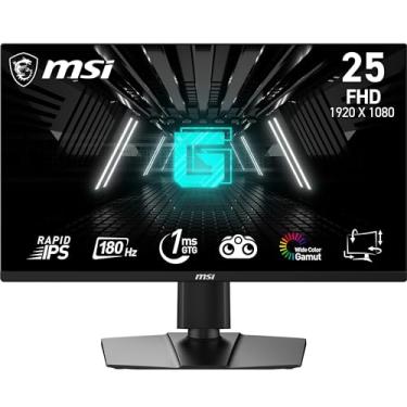 Imagem de MSI FHD Rapid IPS Gaming Free Sync 1ms 1920 x 1080 180Hz Taxa de atualização monitor de jogos de 25 polegadas (Optix G255PF E2)