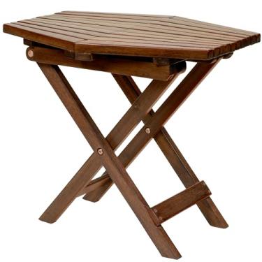 Imagem de CleverMade Mesa dobrável Tamarack – Acessório para móveis de pátio ao ar livre para entretenimento em casa no pátio, quintal e deck