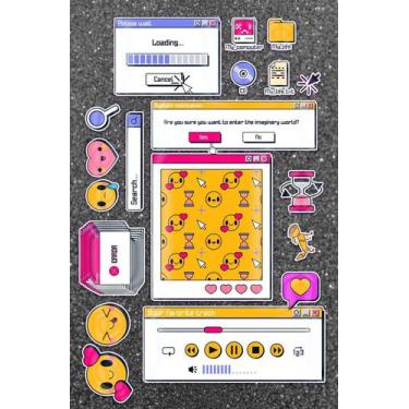 Imagem de Cartela Adesiva Social Love Planner Decoração Papelaria - Mutt comunic