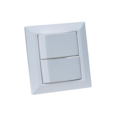 Imagem de Espelho Duplo Chanfrado 2 Interruptores - CONNECT CAIXA TOMADA, Branco