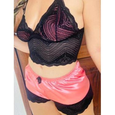 Imagem de Pijama Baby doll Cetim Short Doll direto de fábrica P M G e GG - MGSmo