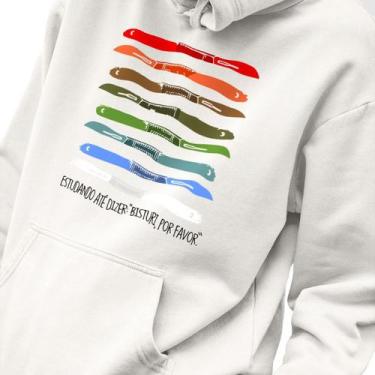 Imagem de Blusa Moletom Masculino Estampado Bisturi por Favor em Algodão Fio 30.