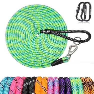 Imagem de ZALER Coleira longa para cães, guia de treinamento de cães de 15 m, 9 m, 6 m, 4,6 m, 3 m, guia de treinamento de cães, coleira de retenção resistente para treinamento, brincadeira, acampamento ou
