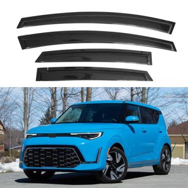 Imagem de Viseira de janela IG para Kia Soul 2020-2024, defletor de janela de ventilação lateral de vento solar extradurável, 2020 2021 2022 2023 2024