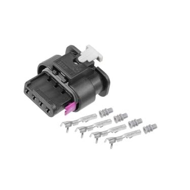 Imagem de INFINAUTO 1 conjunto No.4F0973704 Kit de clipe de plugue adaptador de conector de sensor de mapa de 4 vias Substituição para VW para Audi Design elegante