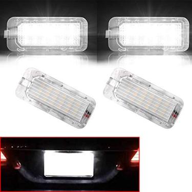 Imagem de Leesoot 2 peças de luz de placa de licença de LED branco xenônio livre de erros, compatível com Ford Explorer Fiesta Fusion Escape Focus Mondeo Lincoln MKC 2009-2018 Lâmpada BB5Z-13550-A