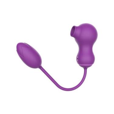 Imagem de Vibrador com Estimulador Sugador Sucking Vibrator - Lovetoys, Roxo