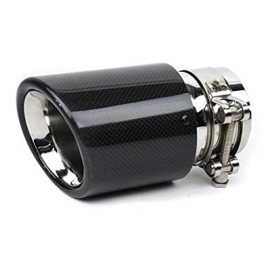 Imagem de Vicrez Carbon Fiber Single 4" Exhaust Tips vz101888 | Fits/Compatible with Dodge Charger 2011-2022