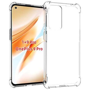 Imagem de USTIYA Capa para OnePlus 9 Pro Clear TPU Four Canners 1+ 9 Pro Cover Transparente Soft Funda