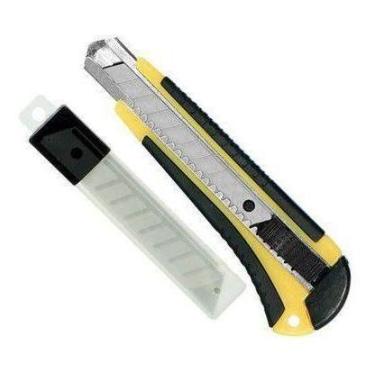 Imagem de Estilete Emborrachado Profissional Monaliza Colorido Com 5 Lâminas Ref