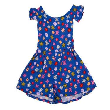Imagem de Macacão  de Viscose com Estampa Flor de Melissa - Magic Sky, Azul, 12