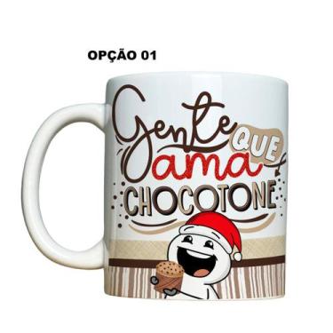 Imagem de Caneca 325ml Natal Gente que ama (panetone ou chocotone) - LARANJA E M
