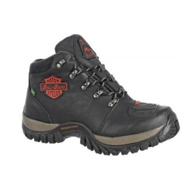 Imagem de Bota Masculina Motoqueiro em Couro Latego Bell Boots, Preto, 41