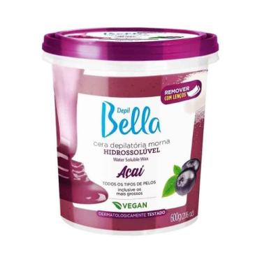 Imagem de Cera Depilatória Morna Hidrossolúvel Açaí 600g - Depill Bella - Depil 