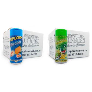Imagem de Temperos Para Pipoca Cx 12 Un - Cheddar E Pimenta E Limão - Flavored P