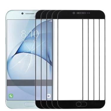 Imagem de HONGYAN Peças de substituição de telefone celular 10 pcs Lente de vidro exterior da tela frontal para Samsung Galaxy A8 / A810 Acessórios telefônicos