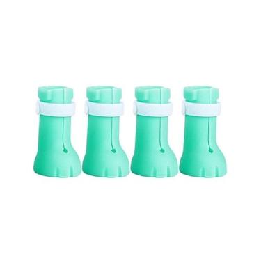 Imagem de Sapatos Para Pet Bota Antiderrapante Cachorro E Gato Protetor De Patas Sapatinhos Silicone Ajustáveis Botinhas Cães E Pets