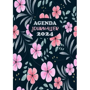 Imagem de Agenda Journalier 2024: Restez Organisé du 1er janvier 2024 au 31 décembre 2024 | Pages de Contacts, Emplois du Temps, Journal de Mots de Passe, Jours Fériés, Anniversaires et Bien Plus Encore !
