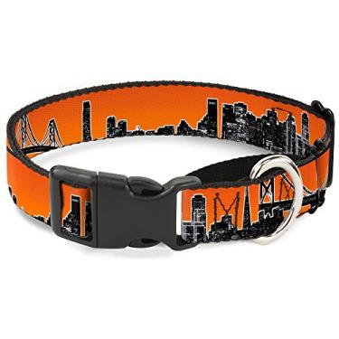 Imagem de Buckle-Down Coleira para cães "San Francisco Vivid Skyline" martingale Laranja/Preto, 3,8 cm/40,6-58,4 cm/Médio