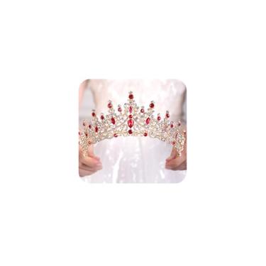 Imagem de JWICOS Tiaras e coroas para mulheres, tiara de cristal para casamento, coroa de princesa, tiara para noiva, coroa de quinze anos, para aniversário, baile, concurso de Halloween, fantasia cosplay