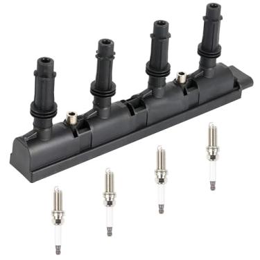 Imagem de HAYIAUTO Pacote de bobinas de ignição uf-669 e velas de ignição de irídio duplo xp3922 adequados para 2013-2019 para buick encore, 2011-2015 para chevy cruze, 2016 cruze limitado, 2012-2019 sonic, 2