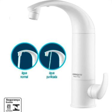Imagem de Torneira Bica Movel Filtro Mesa Lorenzetti Acquadue Abs Branca, Branco