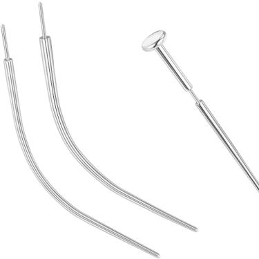 Imagem de PunkTracker 20 g/18 g/16 g/14 g Curvo ASTM F136 Kit de Piercing de Titânio Pino de Inserção Cônico para Tragus Helix Lip Nose Helix Piercing Joia Brincos de cartilagem Labret Studs Nose Stud