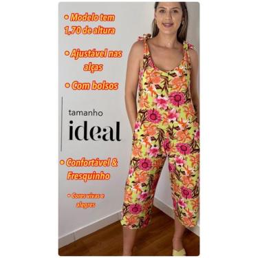 Imagem de Pantacourt Saruel Macacão Macaquinho Alça Regulável  Lançamento Verão 