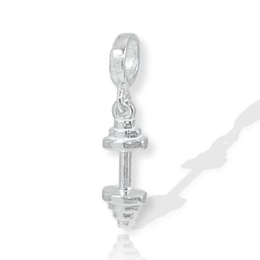 Imagem de Berloque Charms Prata Legitima Peso Academia Halter Fitness - Lojas La