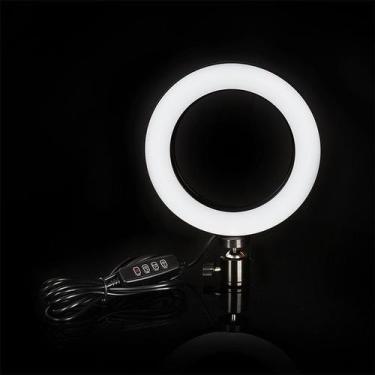 Imagem de Iluminador Fotográfico Ring Light De Led 20cm Para Foto E Vídeo 72 Led
