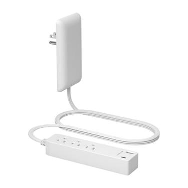 Imagem de LIDER Extensor De Tomada Com 3 Receptáculos, Usb Tipo A De 12 W E Usb Tipo C, Porta Usb, Plugue De Placa De Parede Ultrafino Com Extensor De Cabo, Filtro De Linha De 3 Tomadas, Face Plana, Design Fi