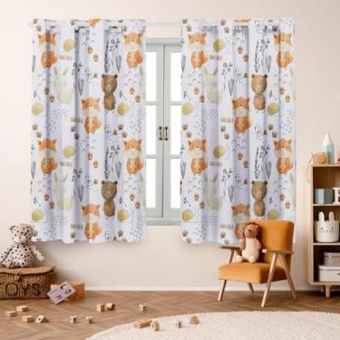 Imagem de Cortina Infantil Blackout 2,00x1,40 Decoração Divertida para Quarto de Criança (Raposinha)