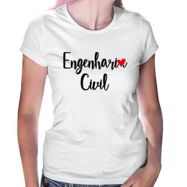 Imagem de Baby Look Engenharia Civil - Foca na Moda, Branco, G