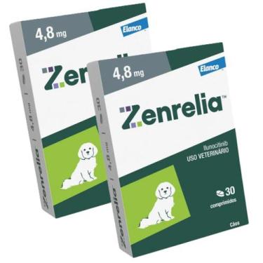 Imagem de Combo 2 Zenrelia 4,8mg Dermatológico Elanco para Cães - 30 Comprimidos