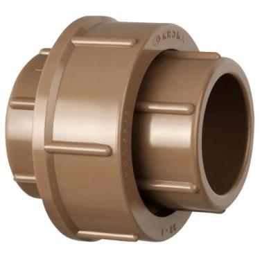 Imagem de Conexões de Água Fria 32mm 1" Marrom/Soldável Curva 90/45 Flange,União