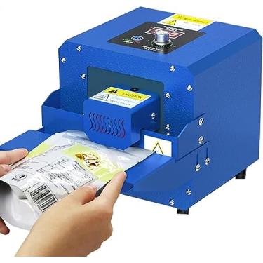 Imagem de Seladora automática de faixa contínua 300 W Máquina de selagem térmica de saco plástico 2500 saco/H Máquina de embalagem automática de rolo, para filmes de sacos de PVC, saco de papel alumínio, sa