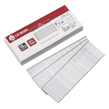 Imagem de DEWBIN Pregos Brad de calibre 18, 1000 unidades de 3,5 cm 18 GA, pregos galvanizados para pistola de pregos, pregos de acabamento para pistola de pregos pneumática, elétrica