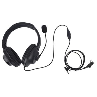 Imagem de Pdflie Fone de ouvido binaural sobre a orelha VOX PTT fone de ouvido com microfone Boom compatível com HYT Hytera BD502i BD552i BD612i PD402i PD482i PD502i PD562i TC508 PD506 (preto, com fio)