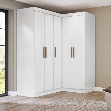 Imagem de Guarda-roupa Modulado de Canto 5 Portas Paris Branco