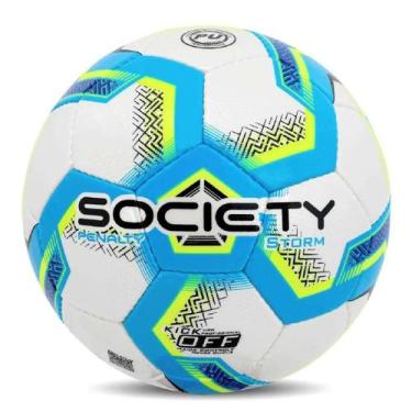 Imagem de Bola De Futebol Society Penalty Storm XXIII, 5, Azul, Amarelo