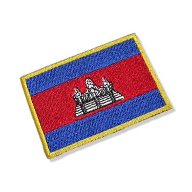 Imagem de BP0205-001 Bandeira Camboja Patch Bordado 7,5x5,0cm - BR44