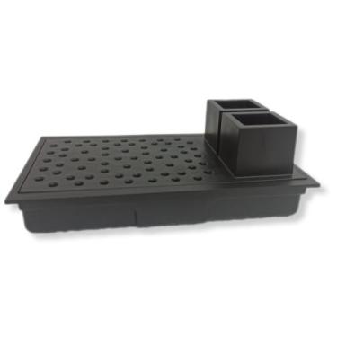 Imagem de Calha ùmida Escorredor Organizador Copos/talher  Embutir 17x30 PRETO -