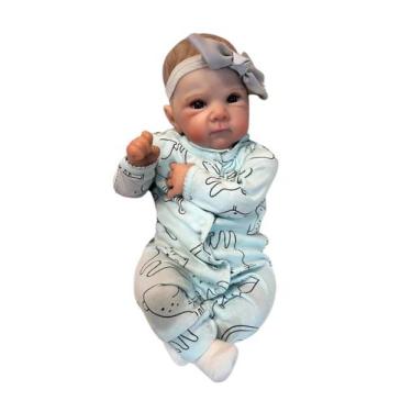 Imagem de Boneca Bebê Reborn Realista 45cm Ana cabelo pintado - Mundo Kids