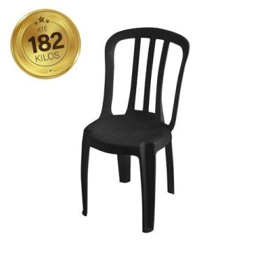 Imagem de Cadeira de Plástico Bistrô Preta - Central de embalagens